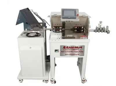 Tam Otomatik Çok Çekirdekli Kılıf Tel Kesme Sıyırma Makinesi WPM-680 - Tel Kesme ve Soyma Makinesi