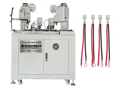 Otomatik Üç Taraflı Çift Tel Sıkma Makinesi WPM-038F - Otomatik Terminal Sıkma Makinesi