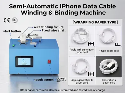 iPhone Veri Kablosu Sarma ve Bağlama Makinesi WPM-K287
