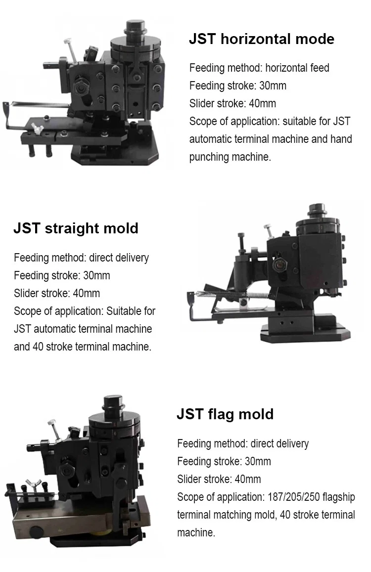 JST straight mold, Terminal Crimping Machine For European Mold, Terminal Crimping Machine For European Applicator, Jst Terminal Crimping Machine JST düz kalıp, Avrupa Kalıbı İçin Terminal Sıkma Makinesi, Avrupa Aplikatörü İçin Terminal Sıkma Makinesi, Jst Terminal Sıkma Makinesi