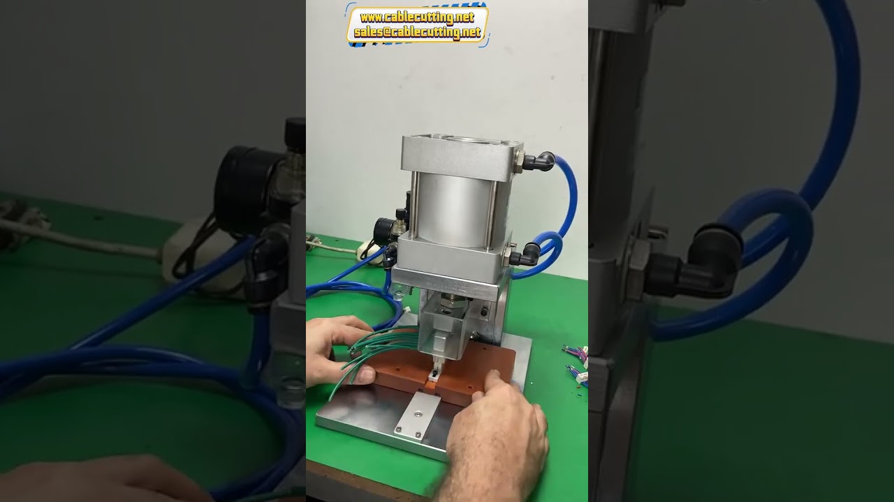 Pnömatik IDC Konnektör Sıkma Makinesi | Endüstriyel Otomatik Kablo Sıkma