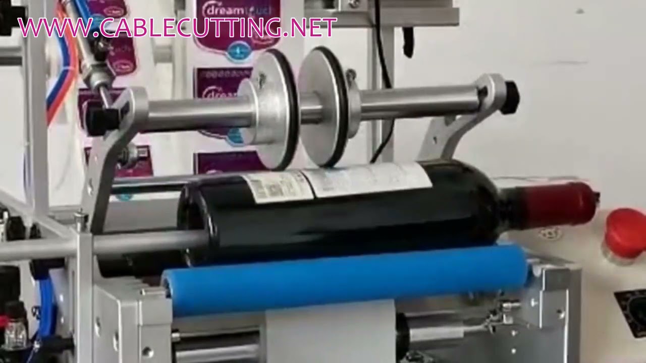 Yuvarlak Şişeler İçin Çift Etiket Yarı Otomatik Etiketleme Makinesi - Elektrikli ve Manuel Kullanım