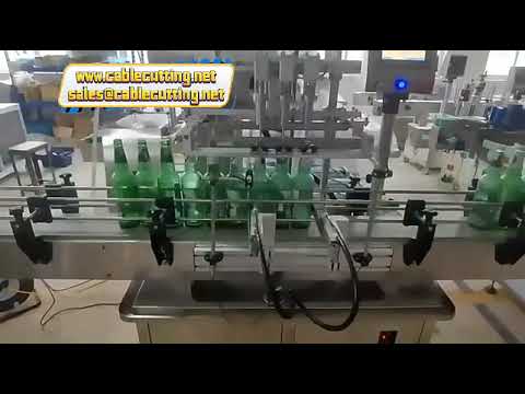 Küçük Plastik ve Cam Yuvarlak Şişeler İçin Pnömatik Dolum Makinası Hattı - Bira, İçecek, Bal, Sıvı Macun