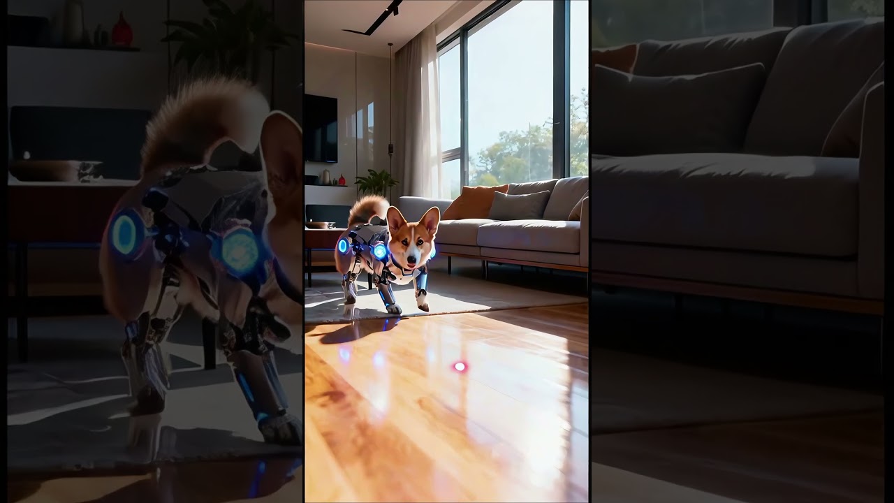 Geleceğin En İyi Dostu: Siber-Corgi ile Tanışın! #Corgi #Cyborg #RobotKöpek #BilimKurgu #SevimliHayvanlar