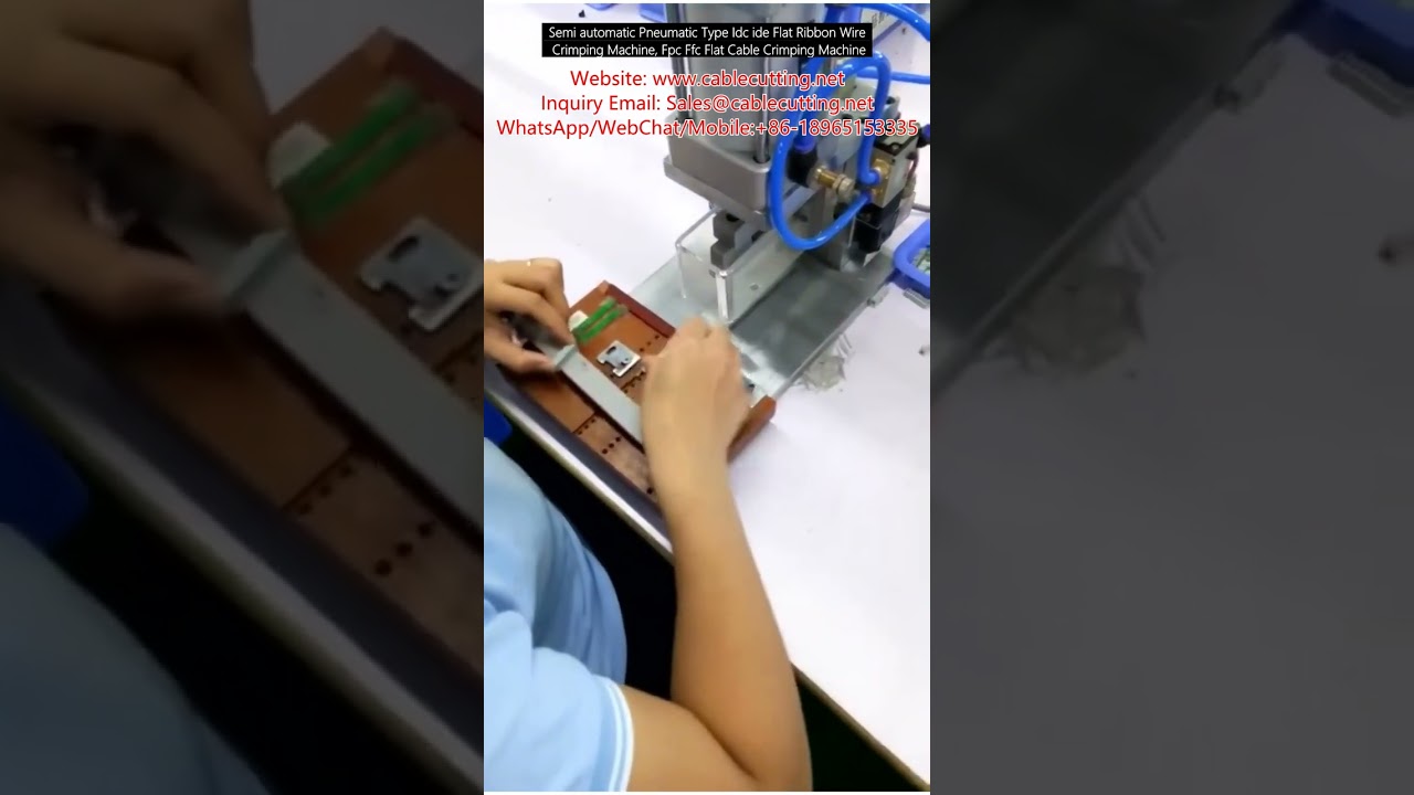 Yarı Otomatik Pnömatik IDC IDE Düz Şerit Kablo Kıvırma Makinesi | FPC FFC Flat Kablo Kıvırma