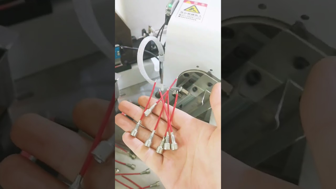 El Isıtıcı Elektrot Telleri İçin Tam Otomatik Kalaylama ve Terminal Sıkma Makinesi #fabrika