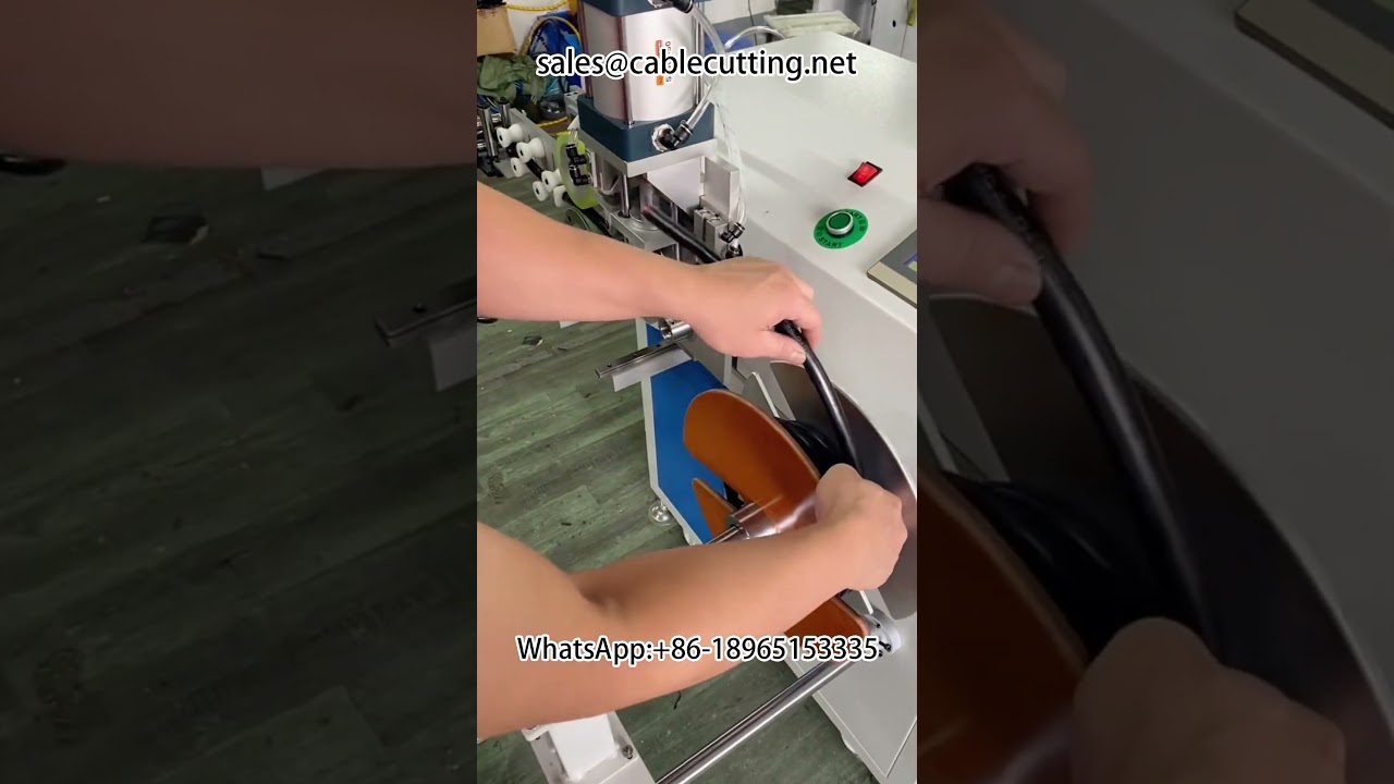 14mm Çapında Kılıf Teli İçin Otomatik Metre Sayma, Sarma ve Kesme Makinesi | Endüstriyel Kablo İşleme