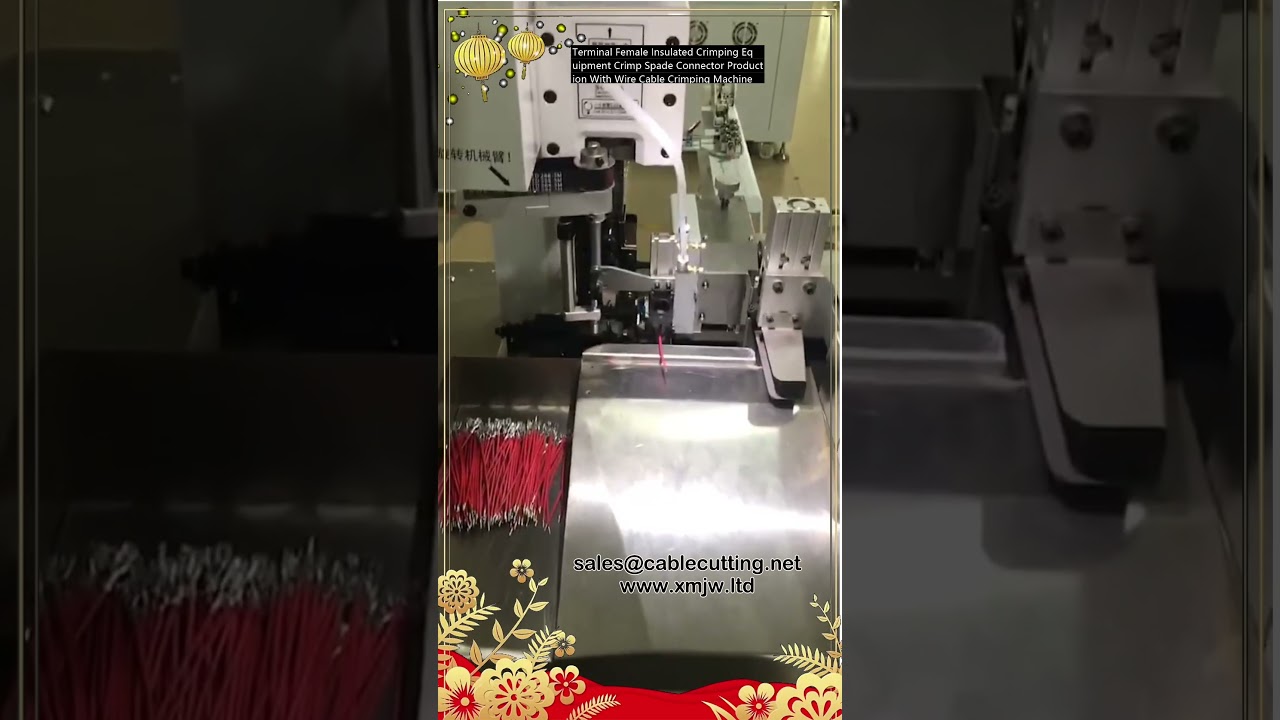 Dişi İzoleli Pabuç Sıkma Makinası - Otomatik Spade Konnektör ve Kablo Terminal Üretim Ekipmanı
