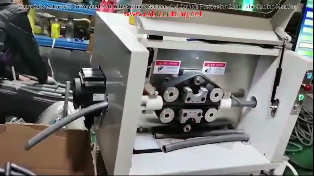 Akıllı Tam Otomatik Oluklu Yumuşak Boru Kesme Makinesi – CCD Kamera ile 30mm Dış Çap Hassas Konumlandırma