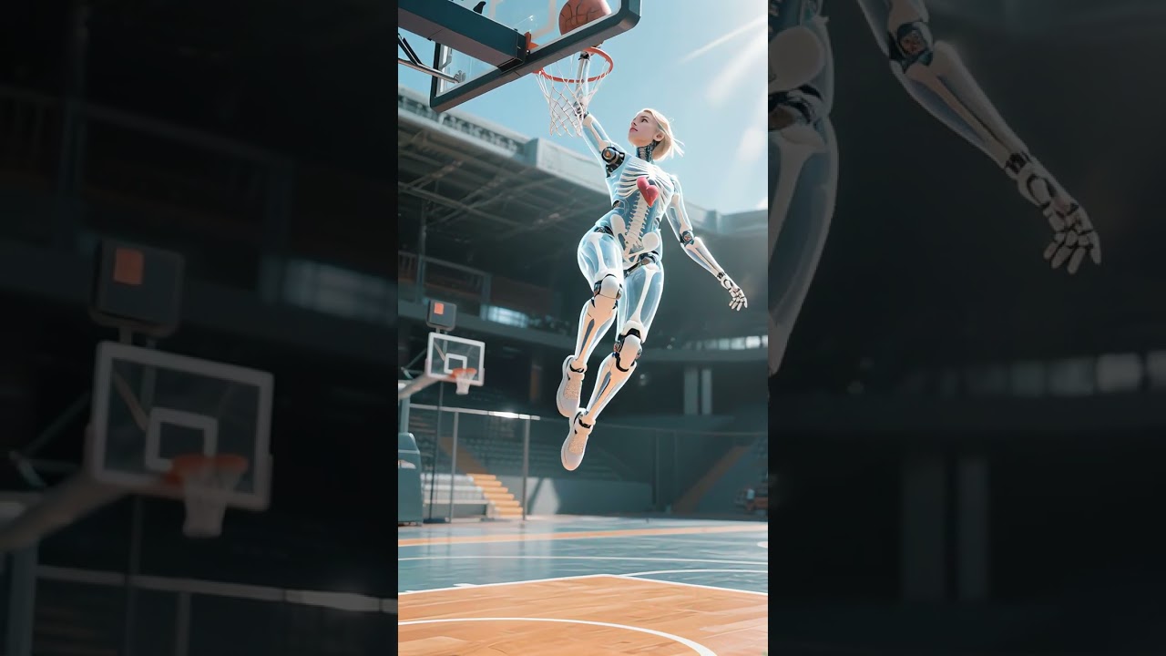 Genç ve Atletik Kadınlar Basketbol Oynuyor - Spor Performansı