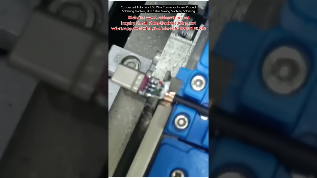 Özelleştirilebilir Otomatik USB-C Kablo Lehimleme Makinesi | USB Kablo Üretim Makinesi