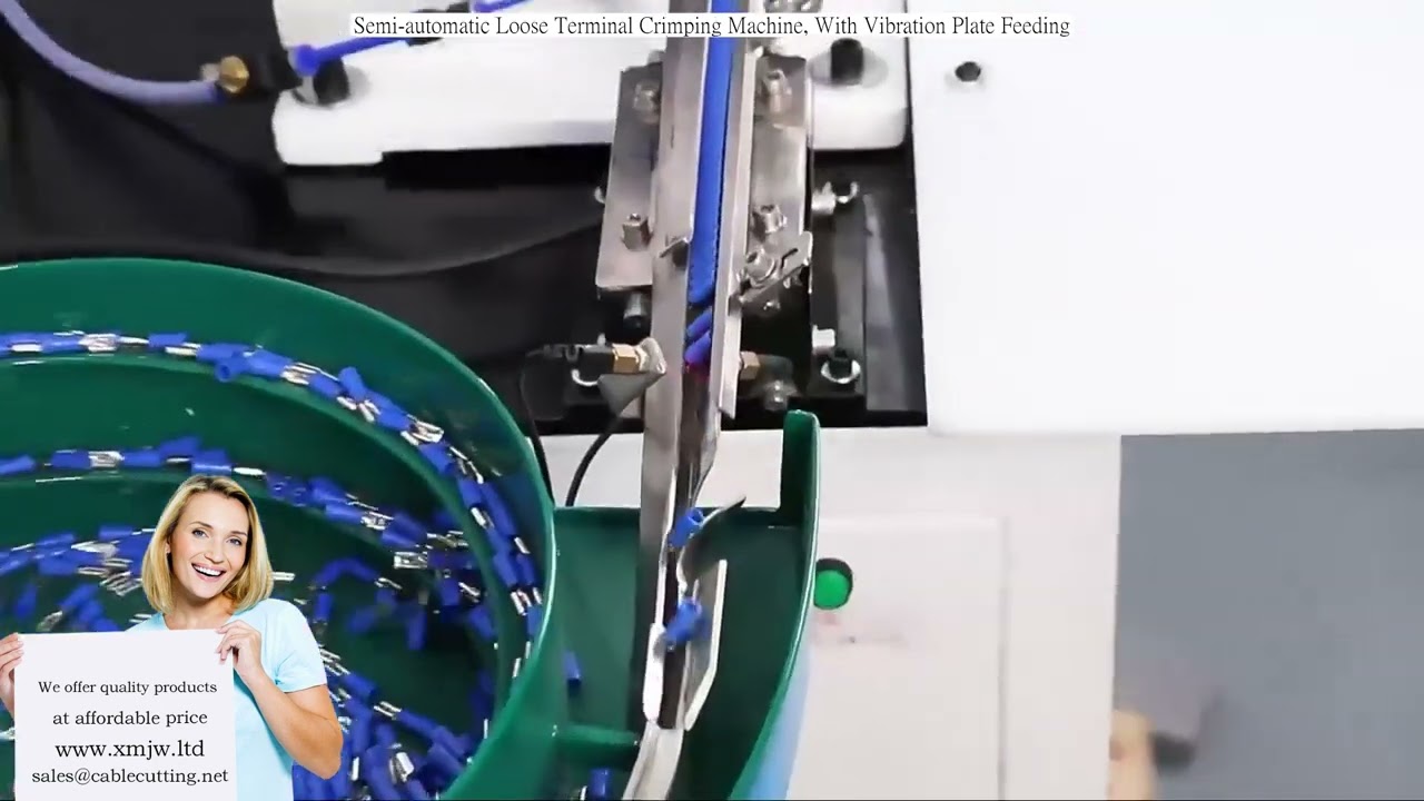 Yarı Otomatik Terminal Kıvrma Makinesi | Titreşimli Plaka Beslemeli Gevşek Terminal İşleme